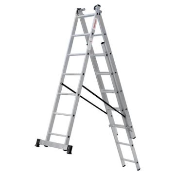Стремянка трансформер 7 ступеней 3-х секционная высота 4,5м до 150кг 1/1 (Тендер)