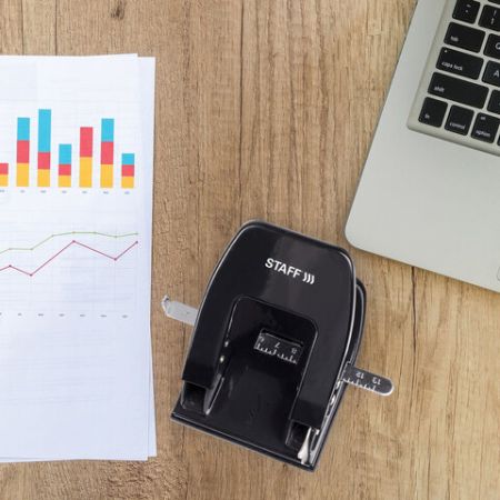 Дырокол на 30листов металлический черный Manager Staff 1/24