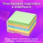 Блок для записей 9х9х5 цветной в прозр. подставке BRAUBERG 1/24