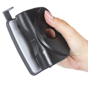 Дырокол на 20листов средний черный Einkommen Brauberg 1/12