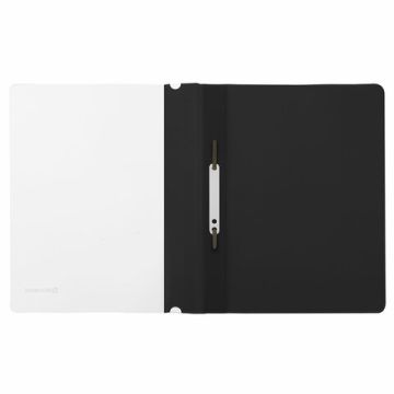 Папка скоросшиватель с прозр верхн лист BRAUBERG А4 черный 1/25/400