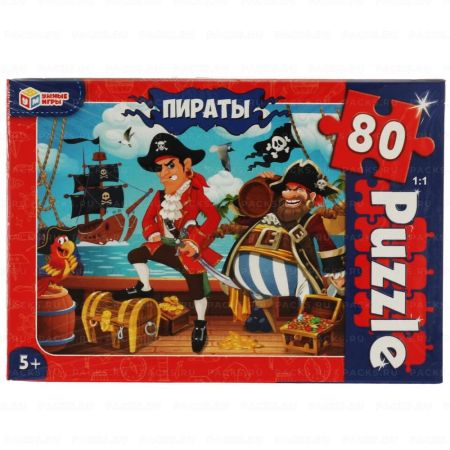 Пазл детский 80 элементов Пираты 1/16
