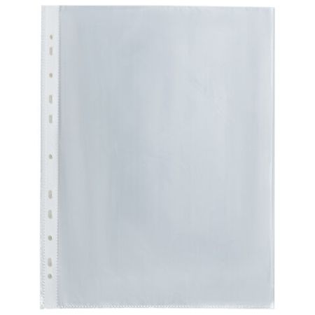 Перфофайлы А4 30 мкм перфорированные BRAUBERG ECONOMY 100шт 1/30