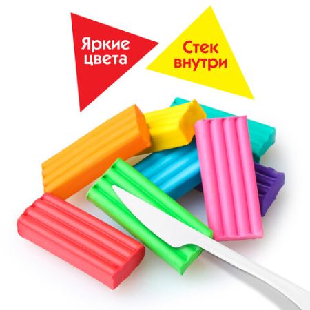 Пластилин 24цв 360г со стеком Пифагор Веселая такса 1/16