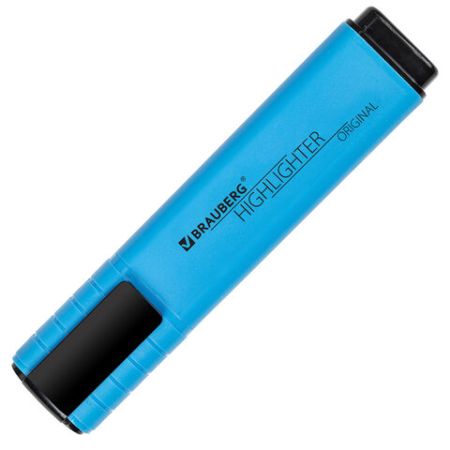 Текстовыделитель ГОЛУБОЙ линия 1-5 мм BRAUBERG Original neon 1/12/576