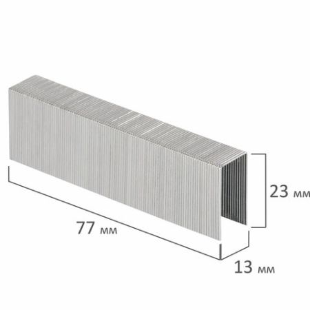 Скобы №23/24 1000шт до 200л сверхпрочные BRAUBERG 1/10/100 nelK