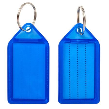 Бирки для ключей КОМПЛЕКТ 20 ШТ длина 55 мм инфо-окно 39х22 мм АССОРТИ BRAUBERG 1/1 (клиент)