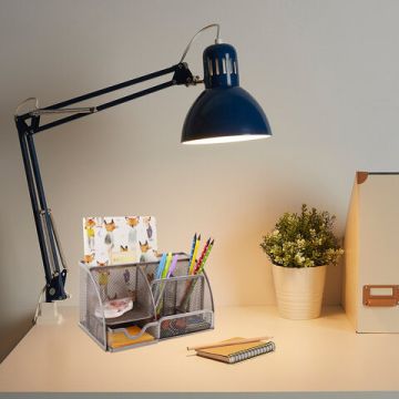 Подставка-органайзер 125х220х140мм 7 отделений металл серебро BRAUBERG Germanium 1/12 (Клиент)