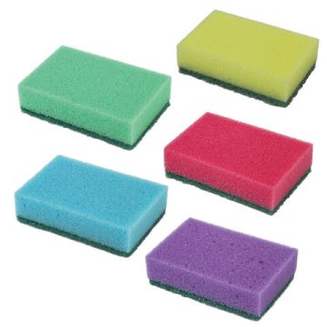 Губка для посуды (10шт) Офисмаг MAXI поролон/абразив (в27хш96хг64мм) 1/36