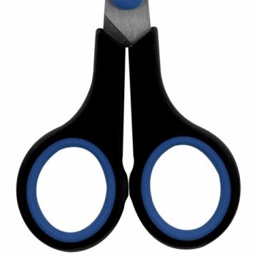 Ножницы 140мм метал черно-синие резиновые вставки SOFT GRIP Brauberg 1/12