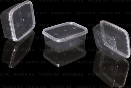 Крышка прямоугольная прозрачная 0,28/0,4/0,5л 91/К Перинт 1000/1000 