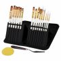 Кисти 15шт синтетика+мастехин в пенале BRAUBERG ART DEBUT 1/50 (Клиент)