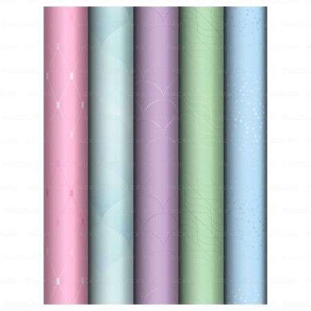 Бумага подарочная 70х100см 80 г/м2 глянц Pastel patterns MESHU 1/50