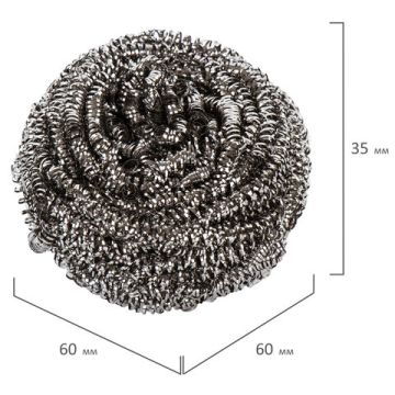 Мочалка для посуды металлическая (12шт) ЛАЙМА сетчатые по 15г 1/48 (Клиент)