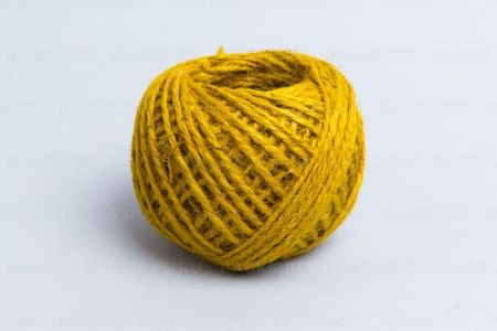 Шпагат джутовый полированный 1120текс 2 нити 50м бобина желтый 1/1