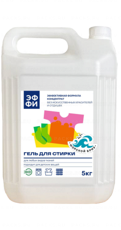 Средство жидкое 5л для стирки канистра Эффективная формула Морской бриз ЭФФИ (эксперт 1000) 1/4 