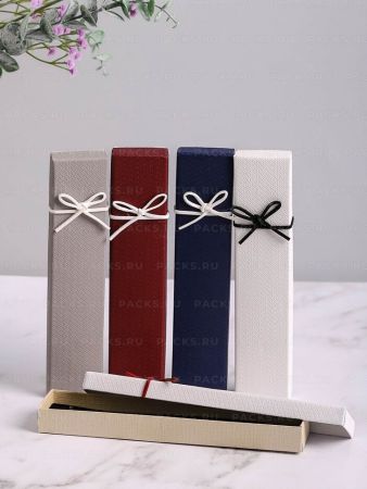 Подарочная коробка под браслет/цепочку/часы Классика 21х4 цвет микс 1/12