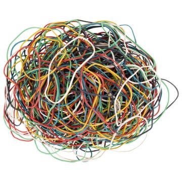 Резинка банк 250гр 40мм универсальные цветные натуральный каучук BRAUBERG 1/20/80 (Клиент)