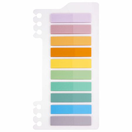 Закладки клейкие пластиковые 45х10мм 10цв х20л пастель BRAUBERG 1/24/288 (Клиент)