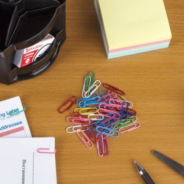 Скрепки 28мм 100шт цветные BRAUBERG 1/27/108