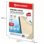 Обложки для переплета BRAUBERG комплект 100 шт тисн под кожу А4 картон 230г/м2 слон кость 1/1 (клиен