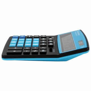 Калькулятор настольный BRAUBERG EXTRA COLOR-12-BKBU (206x155мм) 12 разр дв питание черно-голуб 1/20