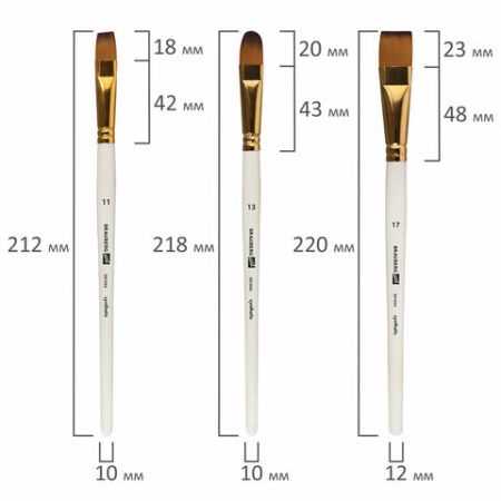 Кисти 15шт синтетика+мастехин в пенале BRAUBERG ART DEBUT 1/50 (Клиент)