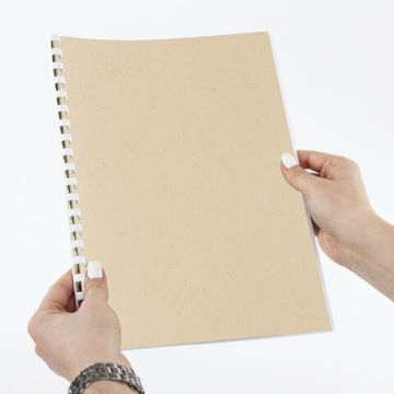 Обложки для переплета BRAUBERG комплект 100 шт тисн под кожу А4 картон 230г/м2 слон кость 1/1 (клиен