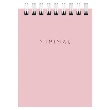 Блокнот 40л А7 75х105мм гребень клетка BRAUBERG Minimal Pastel 1/120