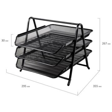 Набор настольный из металла 6 предметов черный Germanium BRAUBERG 1/6 (Клиент)