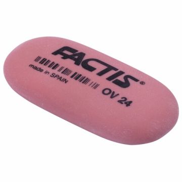 Ластик 49х24х9мм синтетический каучук овальная мягкая FACTIS OV 24 (Испания) 1/24