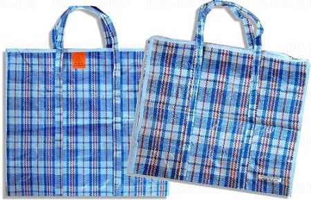 Сумка хозяйственная с молнией (60х50) Клетка 1/12/120