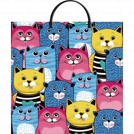 Пакет с пластмассовыми ручками (36х37)-100 Кошачья компания Тико 10/100