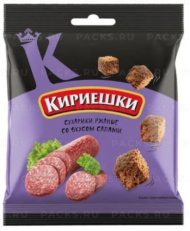 Продукты, Сухарики Кириешки со вкусом салями 40 гр 1/60