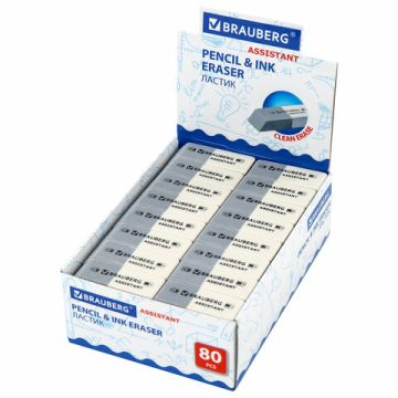 Ластик 41х14х8мм термопластичная резина скошенный BRAUBERG 1/80