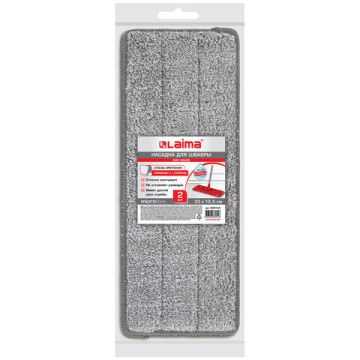 Насадка МОП плоская 33х12,5см ЛАЙМА карманы, микрофибра, 2шт 1/3/36 (Клиент)