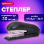 Степлер №24/6 26/6 до 30л черный BRAUBERG Universal 1/12