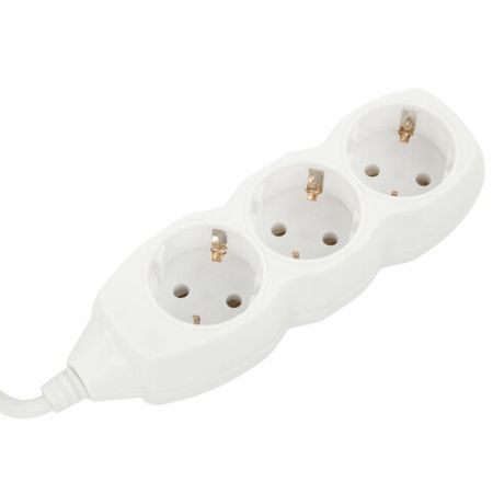 Сетевой фильтр 1,8м SONNEN U-131G 3 розетки с заземлением 10 А белый 1/40 (Клиент)