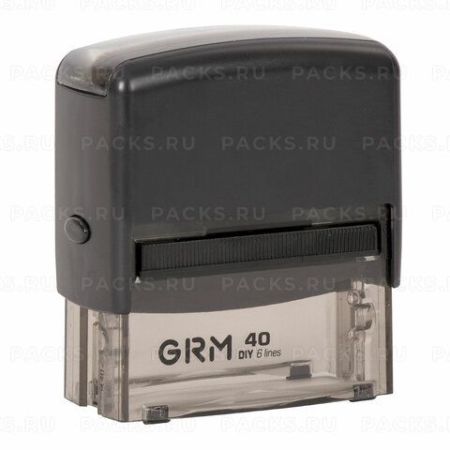 Штамп самонаб 6-стр оттиск 59х23мм синий без рамки GRM 40 касса 1/60