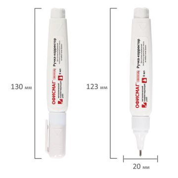 Корректор-ручка 9 мл метал. наконечник ОФИСМАГ 1/12