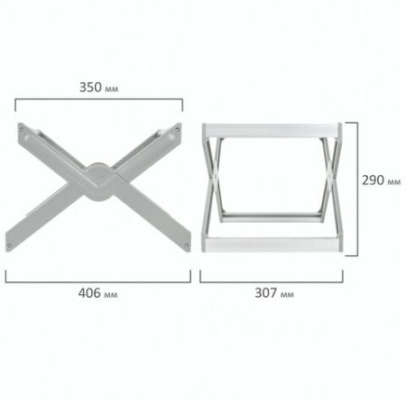 Подставка для подвесных папок STAFF до 50 папок А4 Foolscap 406х307х290мм серая 1/1 (Под заказ)