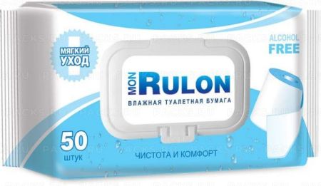Туалетная бумага влажная Mon Rulon с клапаном (50) 1/32