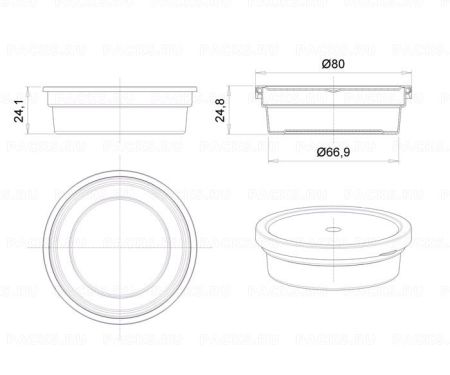 Крышка к банке 0,08 d-80 Перинт 1000/1000 