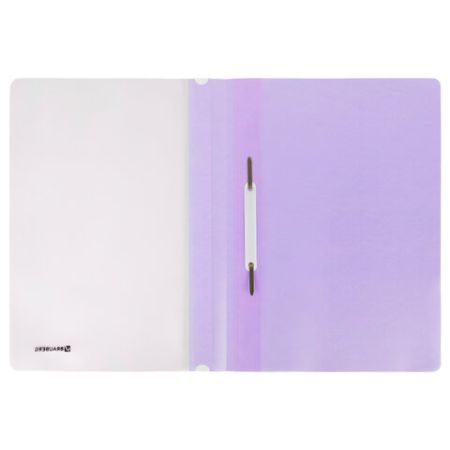 Папка скоросшиватель с прозр верхн лист BRAUBERG А4 лиловый 1/25 (Клиент)