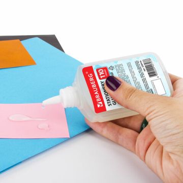 Клей канцелярский силикатный 110г BRAUBERG 1/50