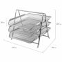 Лоток горизонтальный металл для бумаг 3 секц, А4 267х355х295мм BRAUBERG 1/10 (Клиент)