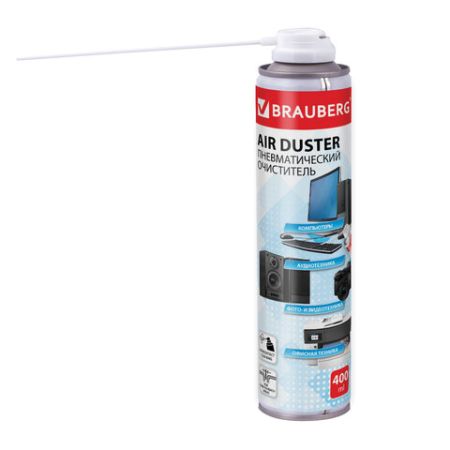 Баллон со сжатым воздухом BRAUBERG ДЛЯ ОЧИСТКИ ТЕХНИКИ 400 мл 1/12 (клиент)