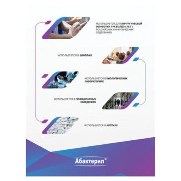 Средство дезинфицирующее кожный антисептик спрей 50мл АБАКТЕРИЛ 1/25 (Клиент)