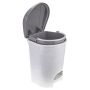 Ведро 19л с крышкой и педалью мусорное серое IDEA 1/4 (Клиент)
