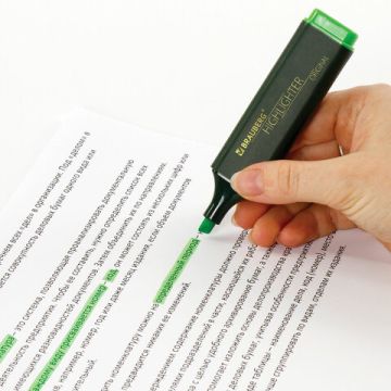 Текстмаркер зеленый 1-5мм скошенный наконечник BRAUBERG Original 1/12